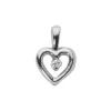 Round Diamond 14K White Gold Small Heart Pendant 0.07ct -Outlet Radiant Bijou Store 14k gold round diamond heart necklace 007ct p 27750 white 20220426