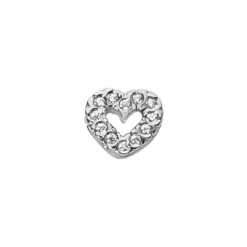 14K White Gold 0.24ct Diamond Small Heart Shape Pendant