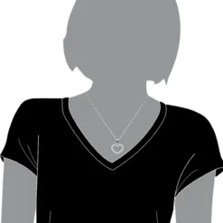 14K White Gold Round Diamond Heart Necklace 0.48ct -Outlet Radiant Bijou Store 14k gold round diamond heart necklace 048ct p 27741 bodwh