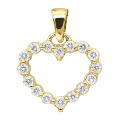 14K White Gold Round Diamond Heart Necklace 0.48ct -Outlet Radiant Bijou Store 14k gold round diamond heart necklace 048ct p 27741 ye