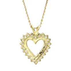14K Yellow Gold Round Diamond Heart Necklace 1.76ct -Outlet Radiant Bijou Store 14k gold round diamond heart necklace 176ct p 27748 backye