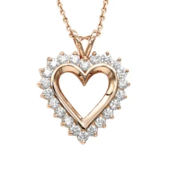 14K Yellow Gold Round Diamond Heart Necklace 1.76ct -Outlet Radiant Bijou Store 14k gold round diamond heart necklace 176ct p 27748 ro