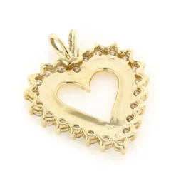 14K Yellow Gold Round Diamond Heart Necklace 2.64ct -Outlet Radiant Bijou Store 14k gold round diamond heart necklace 264ct p 27747 backye