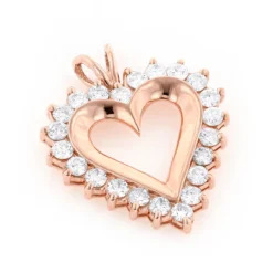 14K Yellow Gold Round Diamond Heart Necklace 2.64ct -Outlet Radiant Bijou Store 14k gold round diamond heart necklace 264ct p 27747 ro