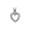 14K White Gold Diamond Heart V-Bale Pendant 0.24ct -Outlet Radiant Bijou Store 14k gold round diamond heart pendant 024ct p 27795 white 20220426