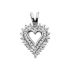 14K White Gold Round Diamond Heart Pendant 0.45ct 25.75mm -Outlet Radiant Bijou Store 14k gold round diamond heart pendant 045ct p 27731 white 20220426