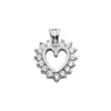 14K White Gold Round Diamonds Heart Pendant 0.48ct 2 14K White Gold Round Diamonds Heart Pendant 0.48ct -Outlet Radiant Bijou Store 14k gold round diamond heart pendant 048ct p 27787 white 20220426