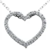 14K White Gold Round Diamond Heart Pendant 0.50ct 18mm -Outlet Radiant Bijou Store 14k gold round diamond heart pendant 050ct p 27704 white 20220426