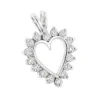 14K White Gold Round Diamond Heart Pendant 0.64ct 16mm -Outlet Radiant Bijou Store 14k gold round diamond heart pendant 064ct p 27831 wh