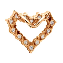 14K White Gold Round Diamond Open Heart Pendant 1.26ct Hidden Bail 14 14K White Gold Round Diamond Open Heart Pendant 1.26ct Hidden Bail -Outlet Radiant Bijou Store 14k gold round diamond heart pendant 126ct p 27817 back rose 20220410