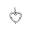 14K White Gold Round Diamond Open Heart Pendant With Encrusted Bail 1.60ct -Outlet Radiant Bijou Store 14k gold round diamond heart pendant 160ct p 27677 white 20220426