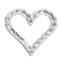 14K White Gold Round Diamond Heart Pendant 1.68ct -Outlet Radiant Bijou Store 14k gold round diamond heart pendant 168ct p 27691 backwh