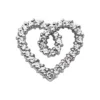 14K White Gold Round Diamond Heart Pendant 2.17ct