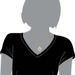 14K Yellow Gold Round Diamond Heart Pendant For Women 2.4ct Open Heart Design -Outlet Radiant Bijou Store 14k gold round diamond heart pendant 240ct p 27714 bodye