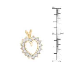 14K Yellow Gold Round Diamond Heart Pendant For Women 2.4ct Open Heart Design -Outlet Radiant Bijou Store 14k gold round diamond heart pendant 240ct p 27714 rulerye