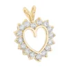 14K Yellow Gold Round Diamond Heart Pendant For Women 2.4ct Open Heart Design -Outlet Radiant Bijou Store 14k gold round diamond heart pendant 240ct p 27714 ye