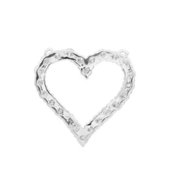14K White Gold Round Diamond Heart Pendant 3.60ct 29mm -Outlet Radiant Bijou Store 14k gold round diamond heart pendant 360ct p 27692 backwh