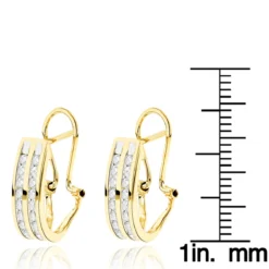 14K White Gold Round Diamond Hoop Earrings 0.63ct -Outlet Radiant Bijou Store 14k gold round diamond hoop earrings 063ct p 134 rulerye
