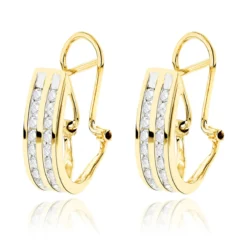 14K White Gold Round Diamond Hoop Earrings 0.63ct -Outlet Radiant Bijou Store 14k gold round diamond hoop earrings 063ct p 134 ye