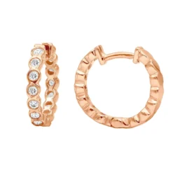 14K Yellow Gold Round Diamond Hoop Huggie Earrings 0.16ct 12 14K Yellow Gold Round Diamond Hoop Huggie Earrings 0.16ct -Outlet Radiant Bijou Store 14k gold round diamond hoop huggie earrings 016ct p 6827 ro