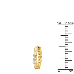 14K Yellow Gold Round Diamond Hoop Huggie Earrings 0.16ct 17 14K Yellow Gold Round Diamond Hoop Huggie Earrings 0.16ct -Outlet Radiant Bijou Store 14k gold round diamond hoop huggie earrings 016ct p 6827 rulerye