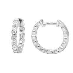 14K Yellow Gold Round Diamond Hoop Huggie Earrings 0.16ct 11 14K Yellow Gold Round Diamond Hoop Huggie Earrings 0.16ct -Outlet Radiant Bijou Store 14k gold round diamond hoop huggie earrings 016ct p 6827 wh