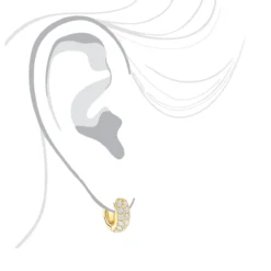 14K Yellow Gold Round Diamond Huggie Earrings Hoops 0.62ct -Outlet Radiant Bijou Store 14k gold round diamond huggie earrings hoops 062ct p 6034 bodye