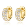 14K Yellow Gold Round Diamond Huggie Earrings Hoops 0.62ct -Outlet Radiant Bijou Store 14k gold round diamond huggie earrings hoops 062ct p 6034 ye
