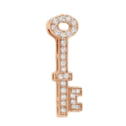 Small 14K White Gold Round Diamond Key Pendant For Women 0.25ct -Outlet Radiant Bijou Store 14k gold round diamond key pendant 025ct p 30616 ro