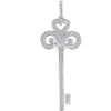 14K White Gold Round Diamond Key Pendant 1.09ct -Outlet Radiant Bijou Store 14k gold round diamond key pendant 109ct p 30604 white 20220426