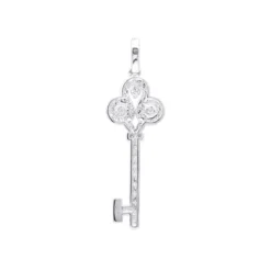 14K White Gold Round Diamond Key Pendant 1.57ct 13 14K White Gold Round Diamond Key Pendant 1.57ct -Outlet Radiant Bijou Store 14k gold round diamond key pendant 157ct p 30603 backwh