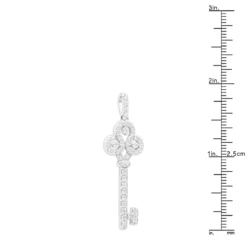14K White Gold Round Diamond Key Pendant 1.57ct 17 14K White Gold Round Diamond Key Pendant 1.57ct -Outlet Radiant Bijou Store 14k gold round diamond key pendant 157ct p 30603 rulerwh