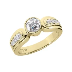 14K White Gold Round Diamond Ladies Ring 0.80ct 5.7mm -Outlet Radiant Bijou Store 14k gold round diamond ladies ring 080ct p 29626 yellow