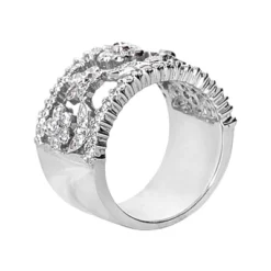 14K White Gold Round Diamond Ladies Ring 0.82ct 12.8mm -Outlet Radiant Bijou Store 14k gold round diamond ladies ring 082ct p 29424 back white