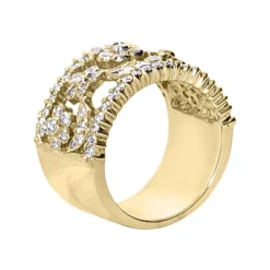 14K White Gold Round Diamond Ladies Ring 0.82ct 12.8mm -Outlet Radiant Bijou Store 14k gold round diamond ladies ring 082ct p 29424 back yellow