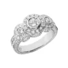 Thin 14K White Gold Round Diamond Ladies Ring 0.86ct