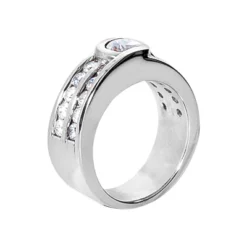 14K White Gold Round Diamond Ladies Ring 1.50ct 8.2mm 8 14K White Gold Round Diamond Ladies Ring 1.50ct 8.2mm -Outlet Radiant Bijou Store 14k gold round diamond ladies ring 150ct p 29560 back white