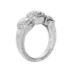 14K White Gold Round Diamond Ladies Ring 1.69ct 5.4mm -Outlet Radiant Bijou Store 14k gold round diamond ladies ring 169ct p 29373 back white