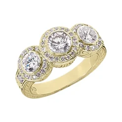14K White Gold Round Diamond Ladies Ring 1.69ct 5.4mm -Outlet Radiant Bijou Store 14k gold round diamond ladies ring 169ct p 29373 yellow