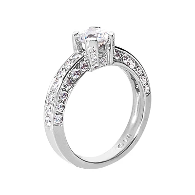 14K White Gold Round Diamond Ladies Ring 1.83ct 4.1mm 5 14K White Gold Round Diamond Ladies Ring 1.83ct 4.1mm - Image 3