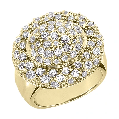 14K White Gold Round Diamond Ladies Ring 2.52ct 20.4mm 4 14K White Gold Round Diamond Ladies Ring 2.52ct 20.4mm - Image 2