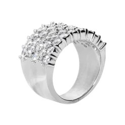 14K White Gold Round Diamond Ladies Ring 2.58ct 8 14K White Gold Round Diamond Ladies Ring 2.58ct -Outlet Radiant Bijou Store 14k gold round diamond ladies ring 258ct p 29536 back white