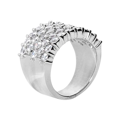 14K White Gold Round Diamond Ladies Ring 2.58ct 5 14K White Gold Round Diamond Ladies Ring 2.58ct - Image 3