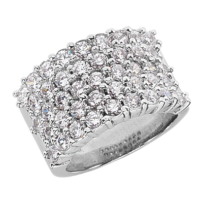 14K White Gold Round Diamond Ladies Ring 2.58ct 3 14K White Gold Round Diamond Ladies Ring 2.58ct