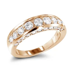 Thin 14K White Gold Round Diamond Ladies Wedding Ring 1.3ct -Outlet Radiant Bijou Store 14k gold round diamond ladies wedding ring 13ct ro