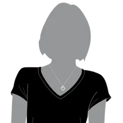 14K White Gold Round Diamond Open Heart Pendant For Women 1.9ct -Outlet Radiant Bijou Store 14k gold round diamond open heart pendant for women 19ct bodwh