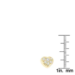 Small 14K Yellow Gold Round Diamond Pave Heart Pendant 0.16ct -Outlet Radiant Bijou Store 14k gold round diamond pave heart pendant 016ct p 27725 rulerye