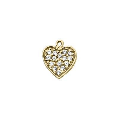 14K White Gold Round Diamond Pave Heart Pendant 0.22ct 4 14K White Gold Round Diamond Pave Heart Pendant 0.22ct - Image 2