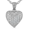 14K White Gold Round Diamond Pave Heart Pendant 0.50ct 15mm 1 14K White Gold Round Diamond Pave Heart Pendant 0.50ct 15mm -Outlet Radiant Bijou Store 14k gold round diamond pave heart pendant 050ct p 27682 white 20220426