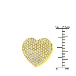 14K White Gold Round Diamond Pave Heart Pendant 1.21ct -Outlet Radiant Bijou Store 14k gold round diamond pave heart pendant 121ct p 27788 ruler